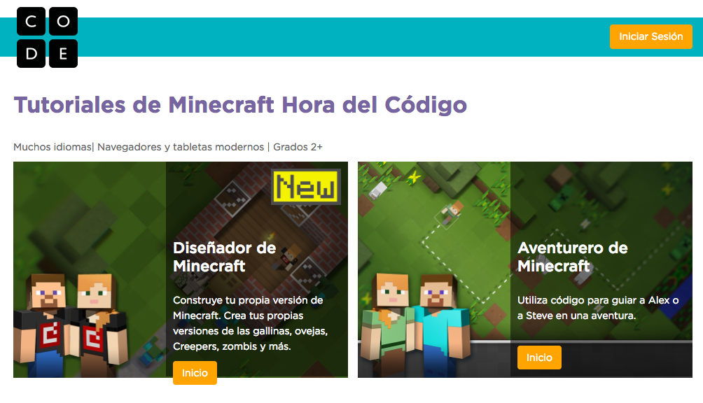 Hora del Código Minecraft
