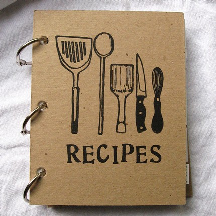 Libros o cuadernos de recetas caseras