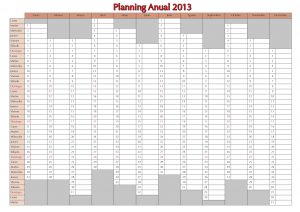 Planning 2013 Español Calendario