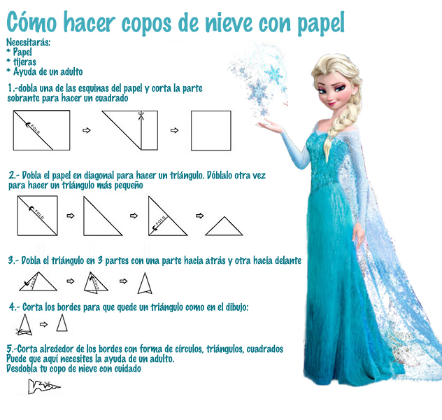 Como hacer copos nieve como Elsa FROZEN