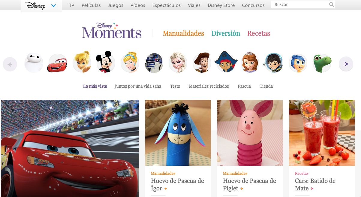 Disney moments España Manualidades Recetas